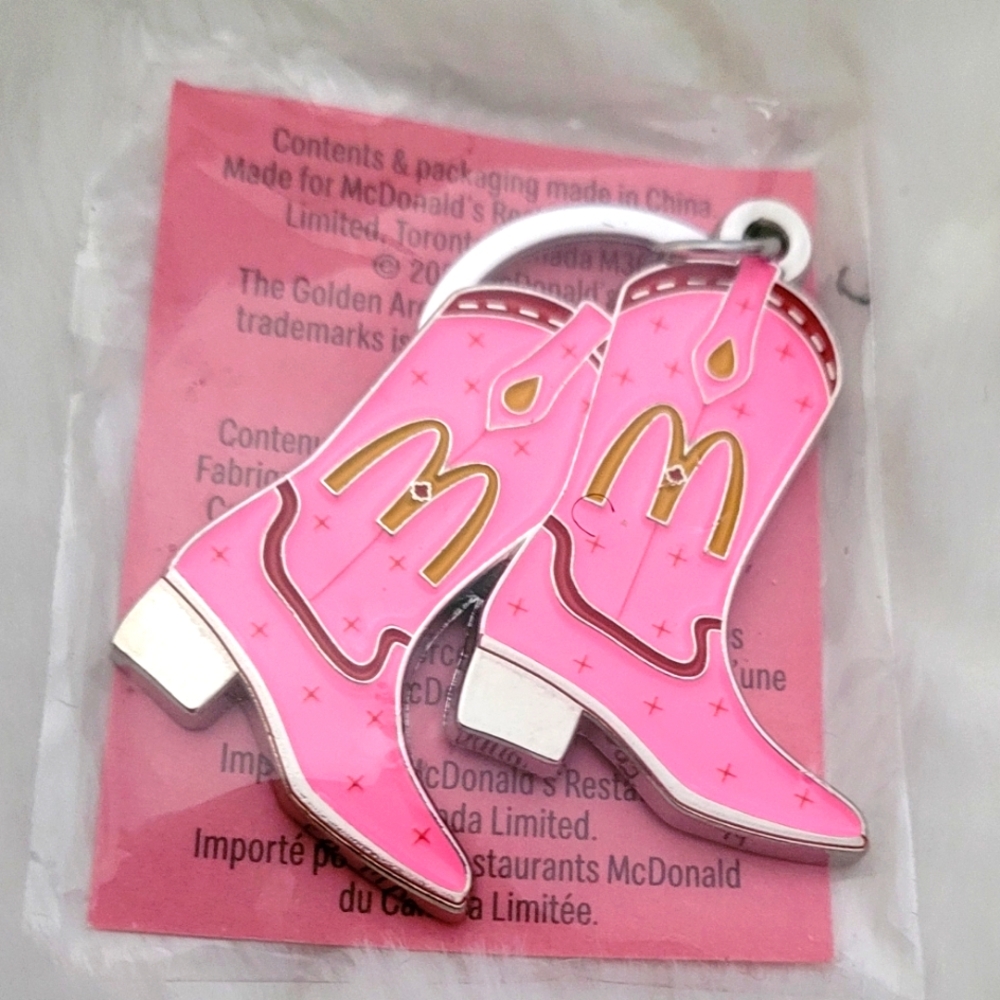 McDonald's X Shania Twain Pink Boot Keychain.